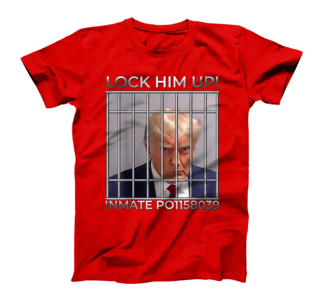 Funny Trump Mugshot Lock Him Up T-Shirt