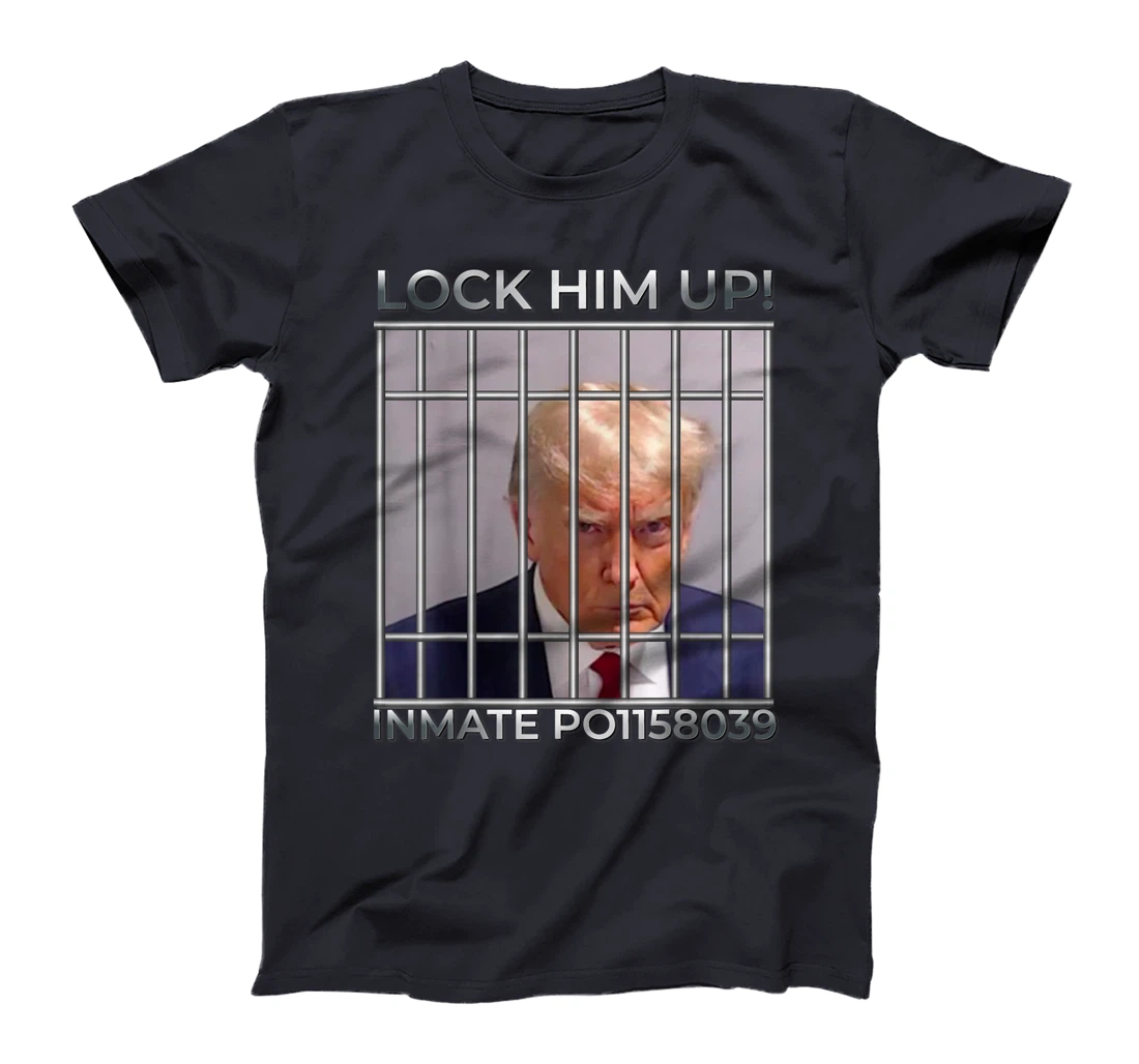 Funny Trump Mugshot Lock Him Up T-Shirt