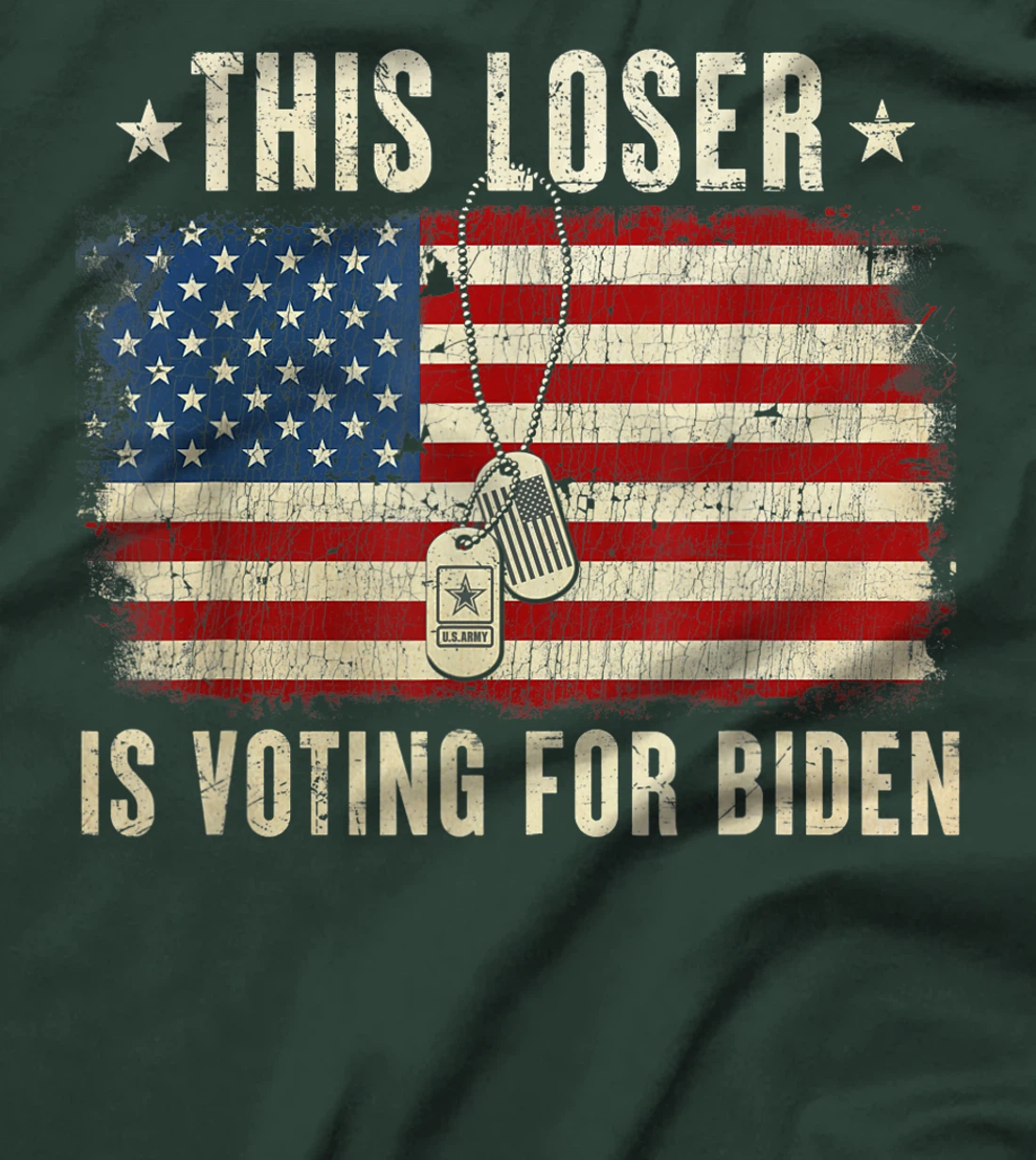 This Loser Is Voting For Biden Anti Trump Military T-Shirt