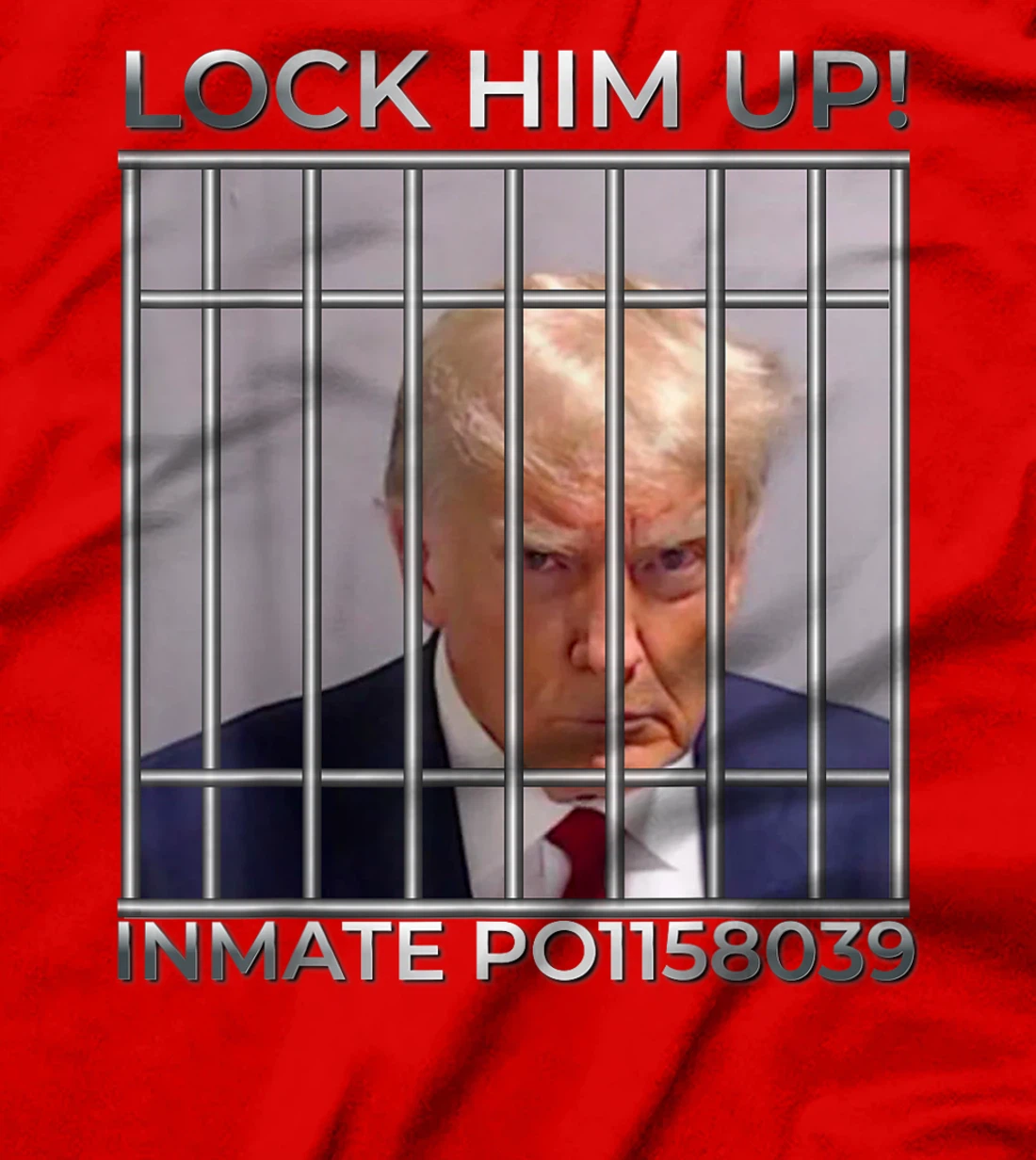 Funny Trump Mugshot Lock Him Up T-Shirt