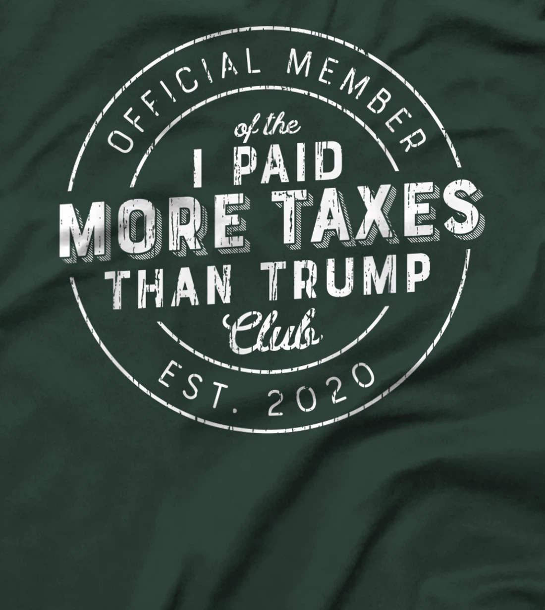 Trump Taxes Shirt Club I Paid More Taxes Than Trump Vintage T-Shirt