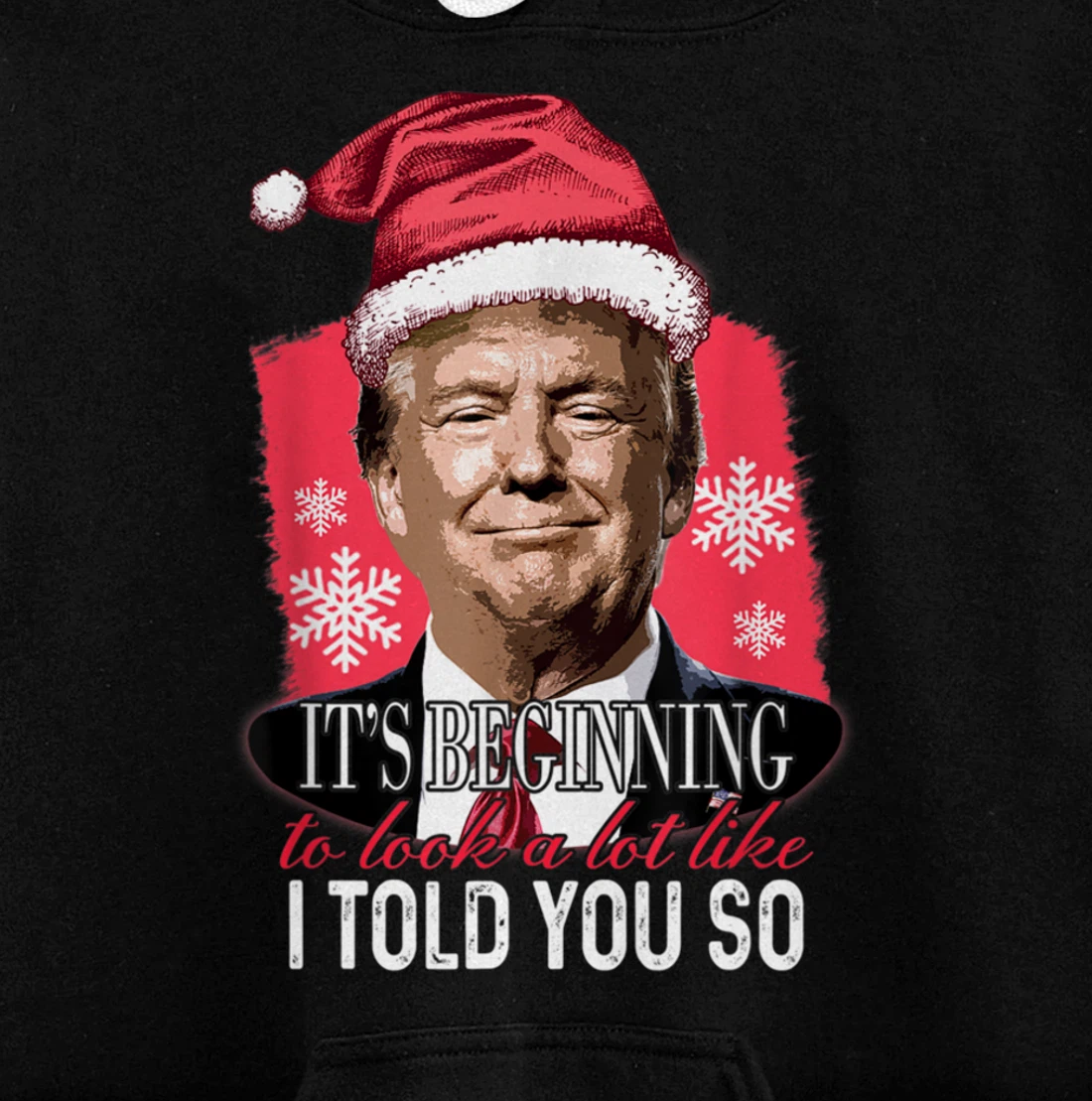 It's Beginning To Look A Lot Like I Told You So Trump Xmas Pullover Hoodie