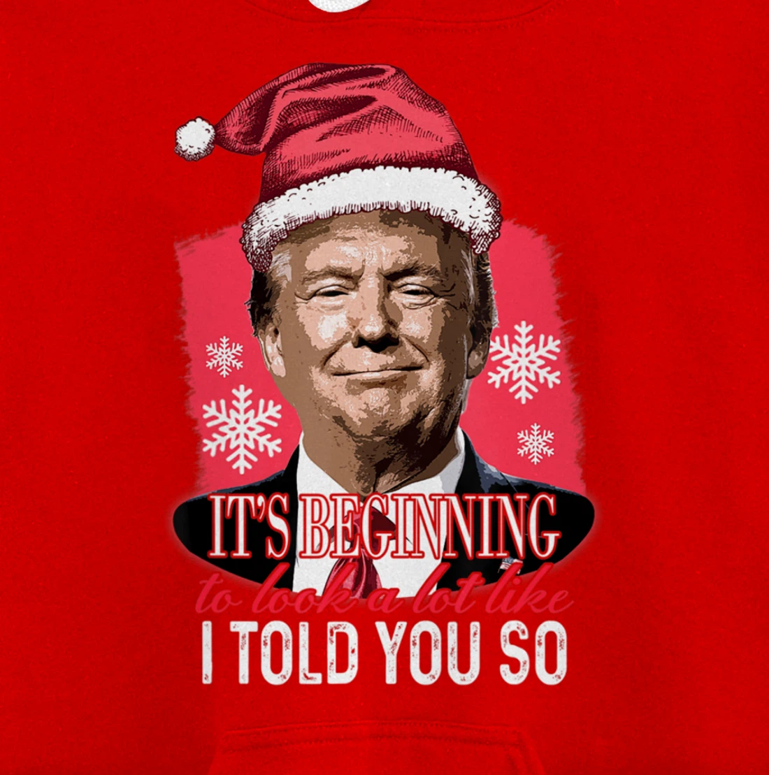 It's Beginning To Look A Lot Like I Told You So Trump Xmas Pullover Hoodie