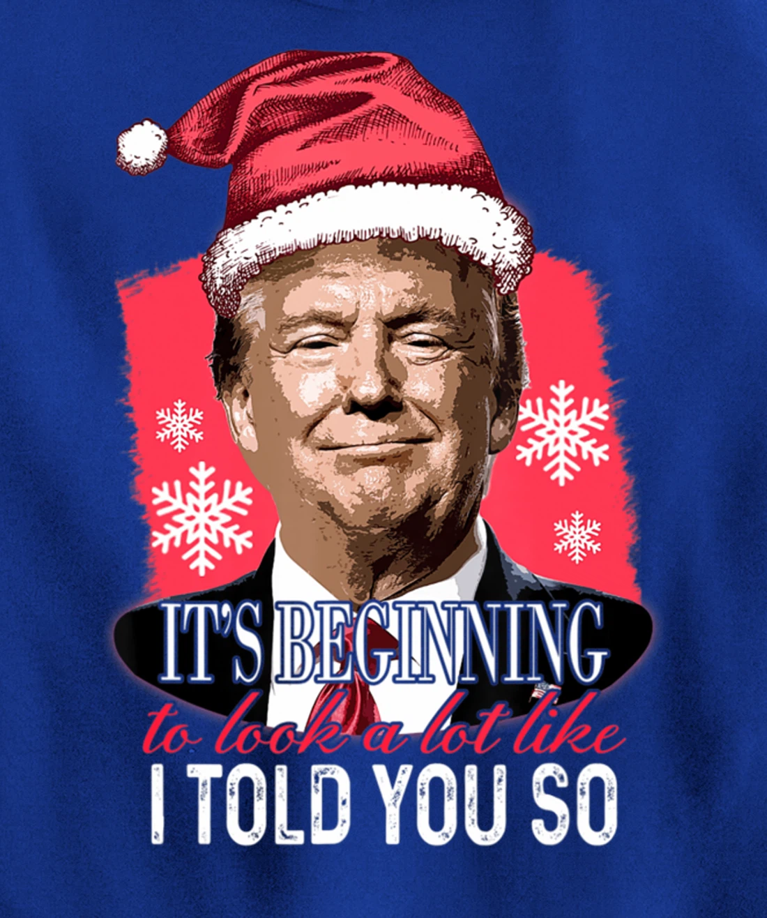 It's Beginning To Look A Lot Like I Told You So Trump Xmas Pullover Hoodie
