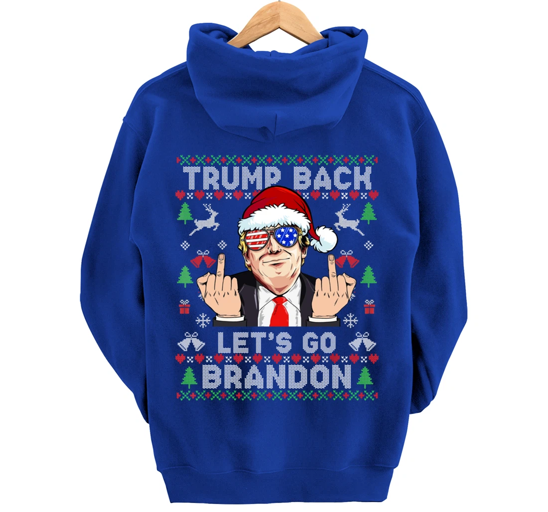 Trump Back 2024 Let's Go Branson Brandon Ugly Sweater Pullover Hoodie