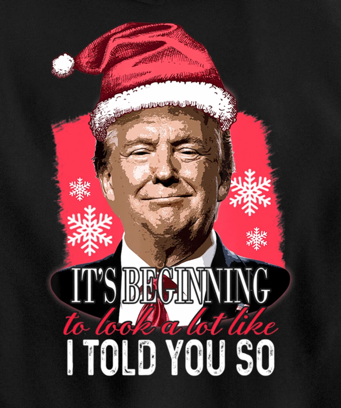 It's Beginning To Look A Lot Like I Told You So Trump Xmas Pullover Hoodie