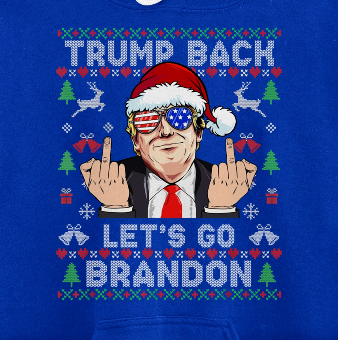 Trump Back 2024 Let's Go Branson Brandon Ugly Sweater Pullover Hoodie