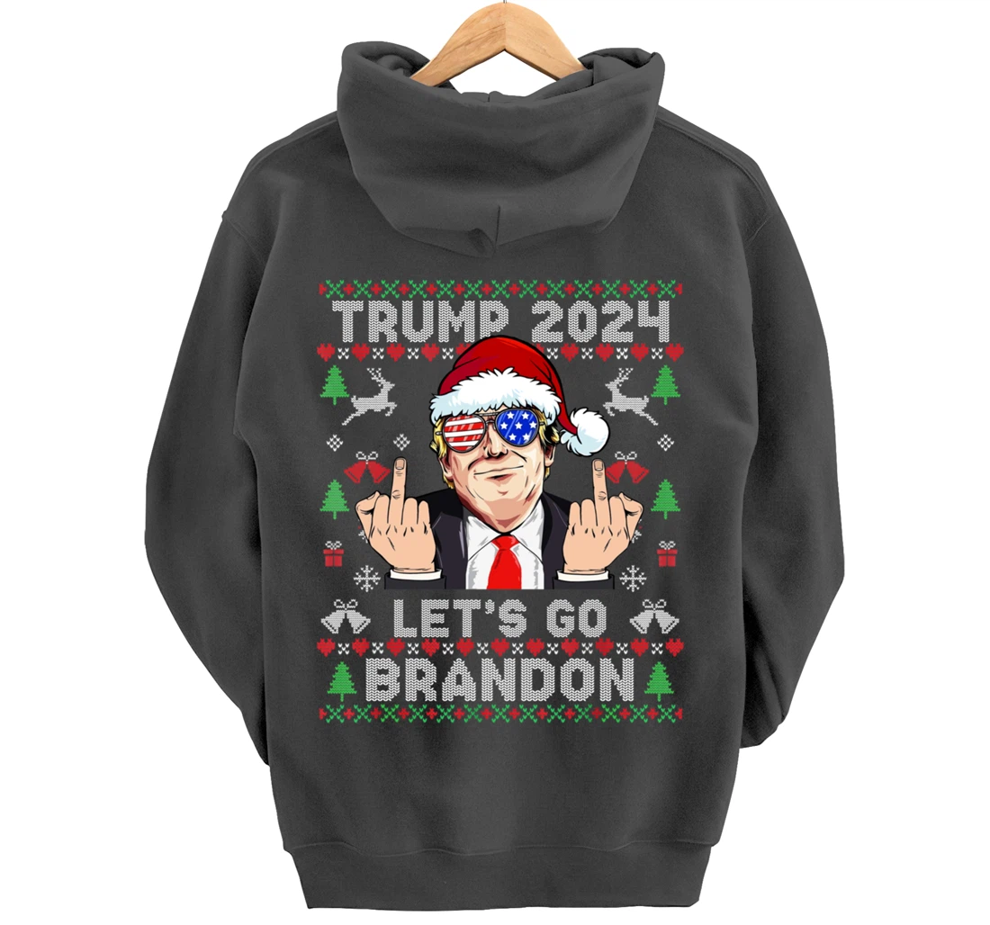 Trump Back 2024 Let's Go Branson Brandon Ugly Sweater Pullover Hoodie