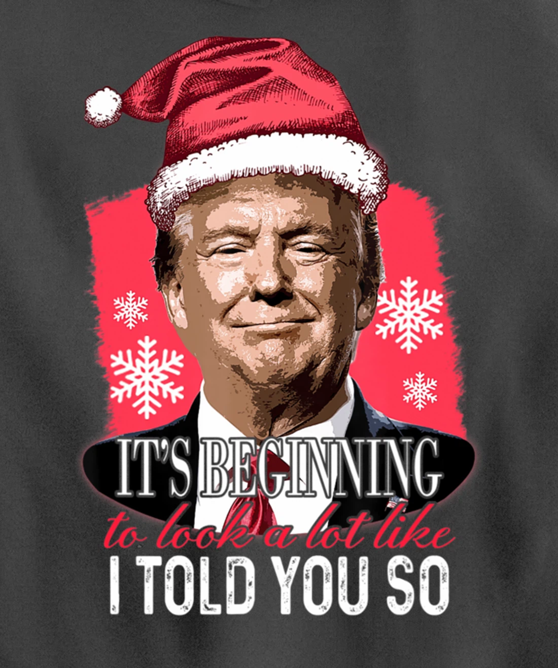 It's Beginning To Look A Lot Like I Told You So Trump Xmas Pullover Hoodie