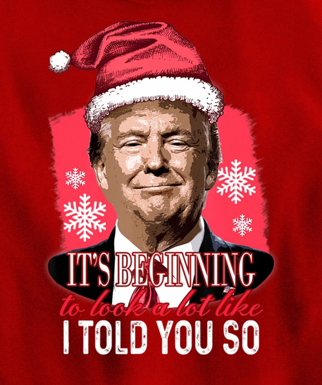 It's Beginning To Look A Lot Like I Told You So Trump Xmas Pullover Hoodie