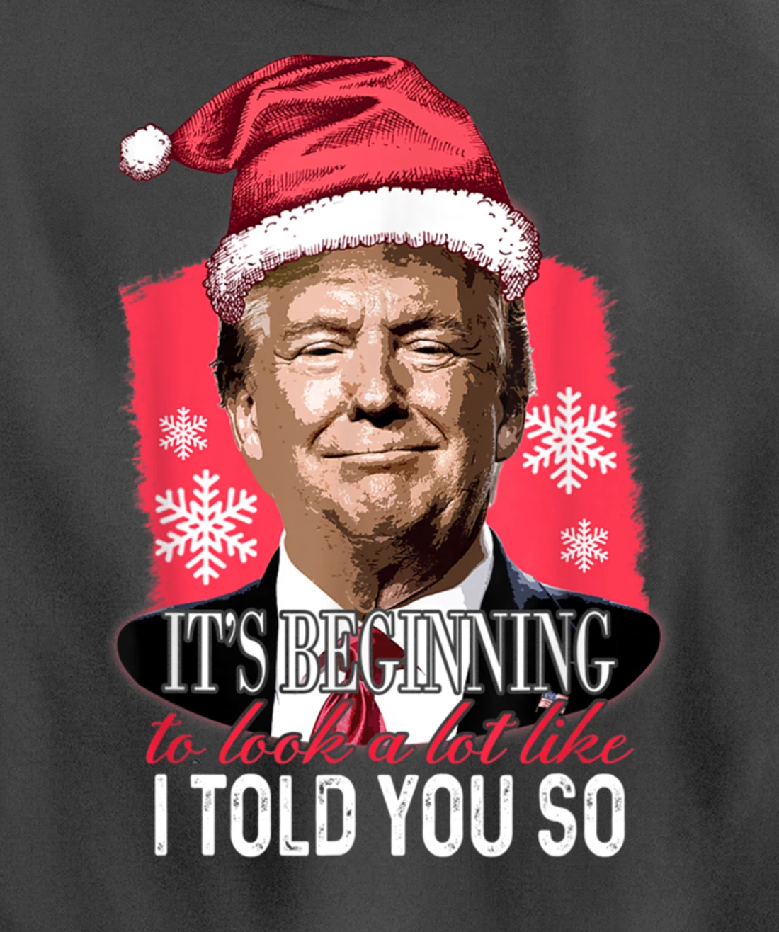 It's Beginning To Look A Lot Like I Told You So Trump Xmas Pullover Hoodie
