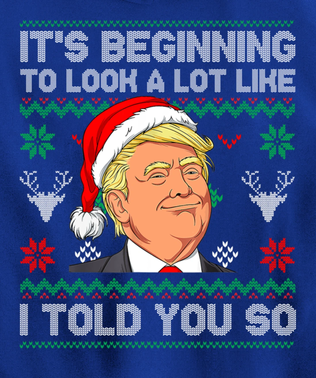 Trump Ugly It's Beginning To Look A Lot Like I Told You So Pullover Hoodie