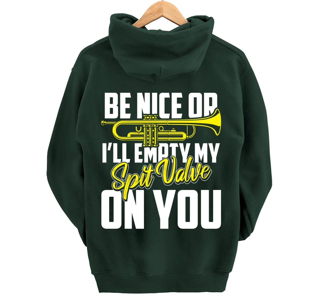 Spit Valve Joke Funny Trumpet Player Pullover Hoodie
