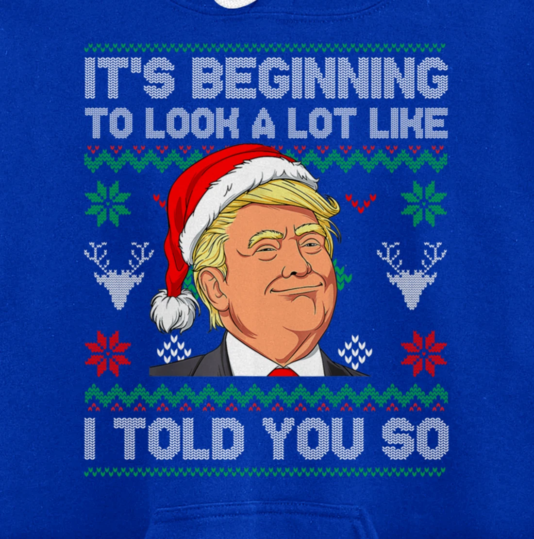 Trump Ugly It's Beginning To Look A Lot Like I Told You So Pullover Hoodie