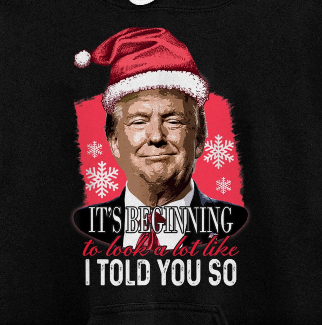 It's Beginning To Look A Lot Like I Told You So Trump Xmas Pullover Hoodie