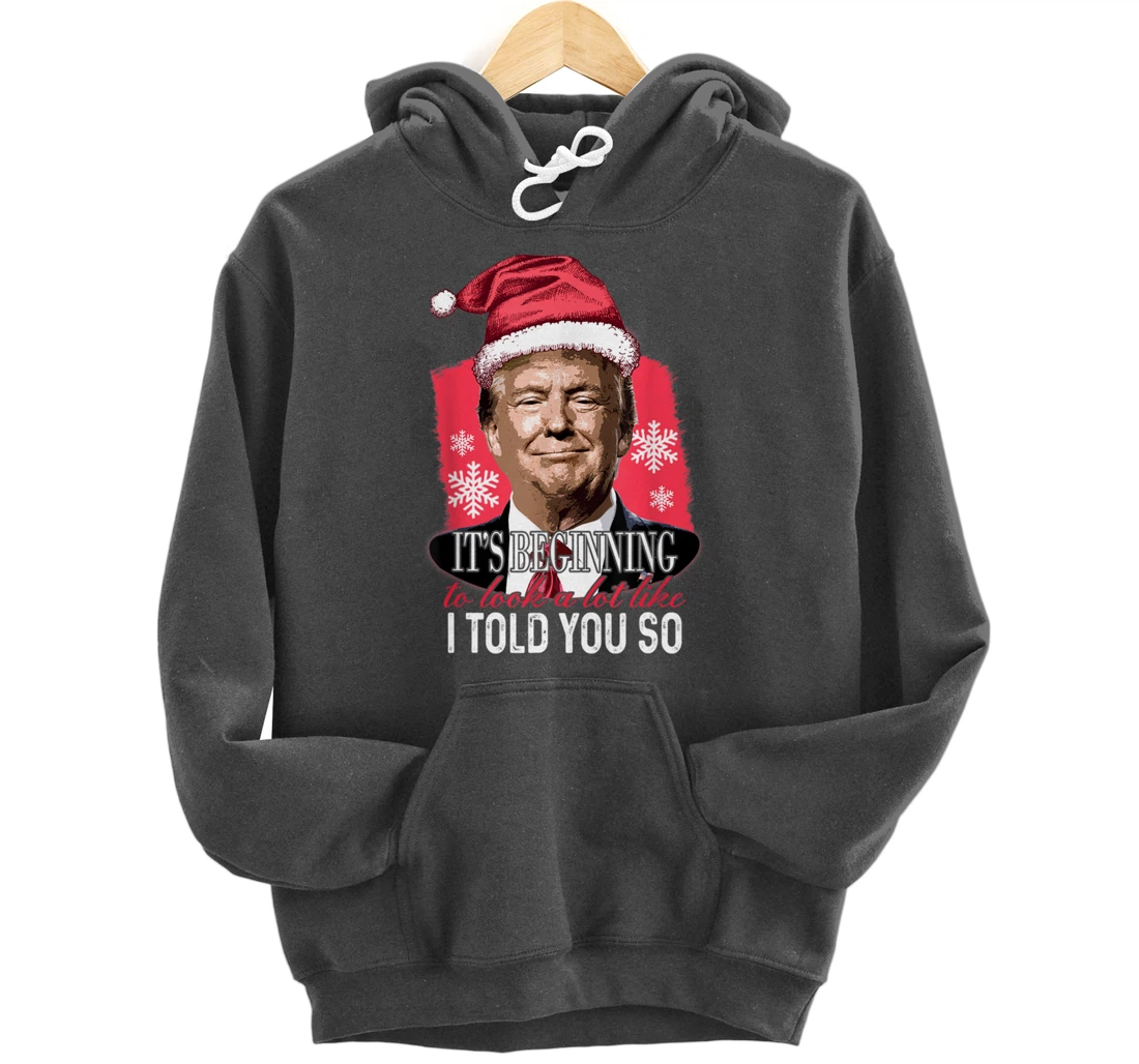 It's Beginning To Look A Lot Like I Told You So Trump Xmas Pullover Hoodie