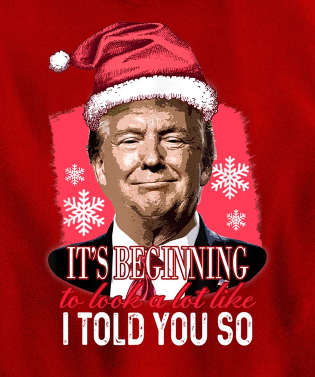 It's Beginning To Look A Lot Like I Told You So Trump Xmas Pullover Hoodie