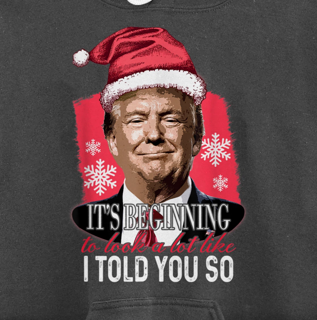 It's Beginning To Look A Lot Like I Told You So Trump Xmas Pullover Hoodie