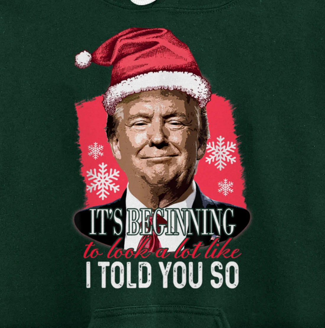 It's Beginning To Look A Lot Like I Told You So Trump Xmas Pullover Hoodie