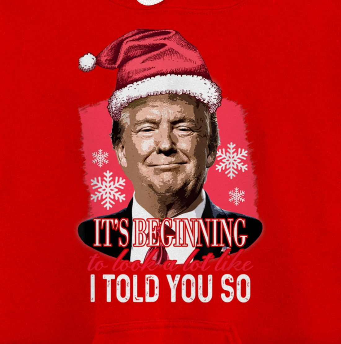 It's Beginning To Look A Lot Like I Told You So Trump Xmas Pullover Hoodie