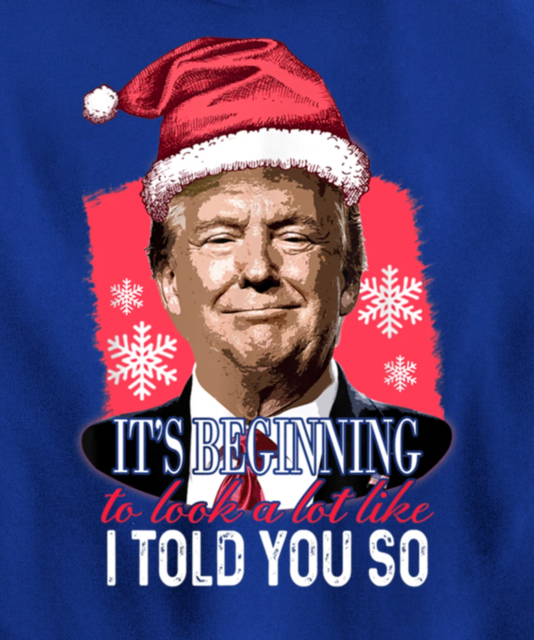 It's Beginning To Look A Lot Like I Told You So Trump Xmas Pullover Hoodie