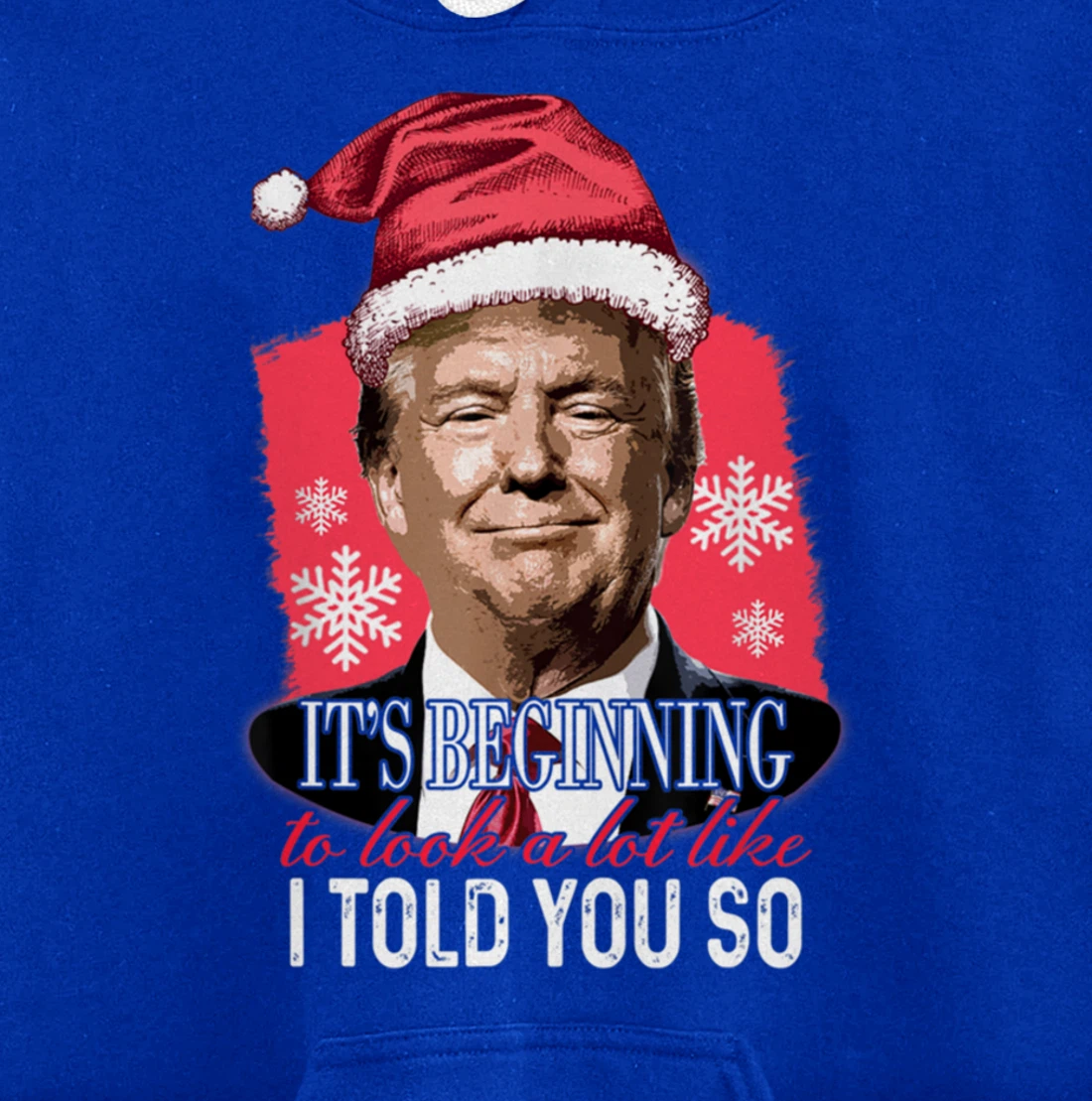 It's Beginning To Look A Lot Like I Told You So Trump Xmas Pullover Hoodie