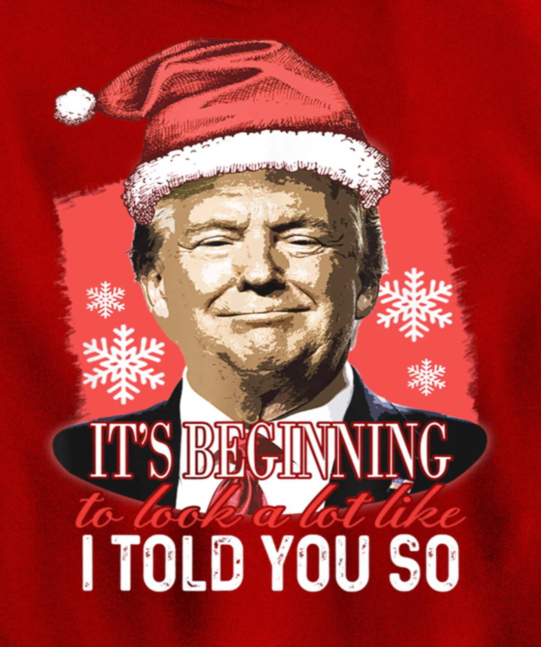 It's Beginning To Look A Lot Like I Told You So Trump Xmas Pullover Hoodie
