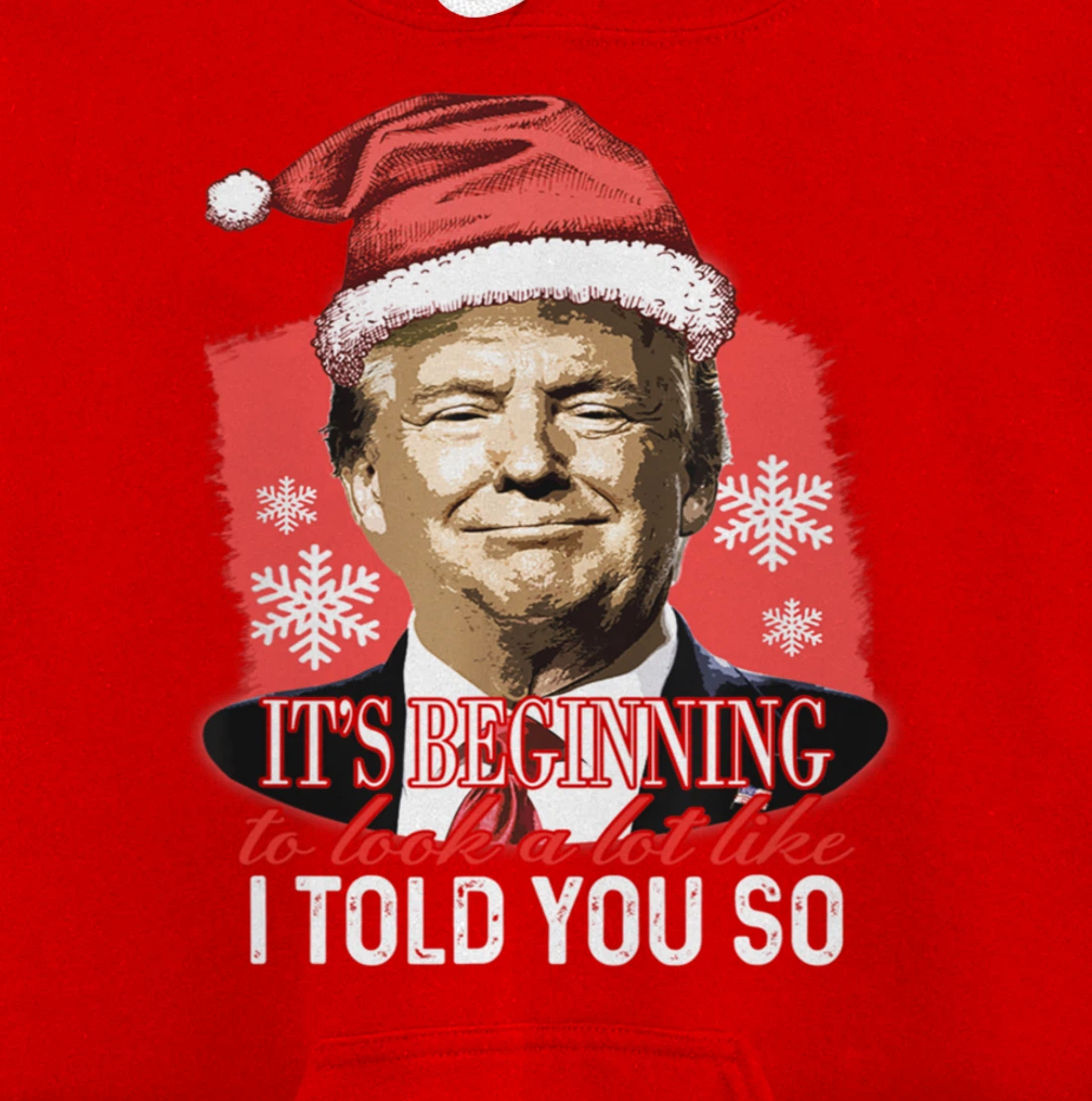 It's Beginning To Look A Lot Like I Told You So Trump Xmas Pullover Hoodie