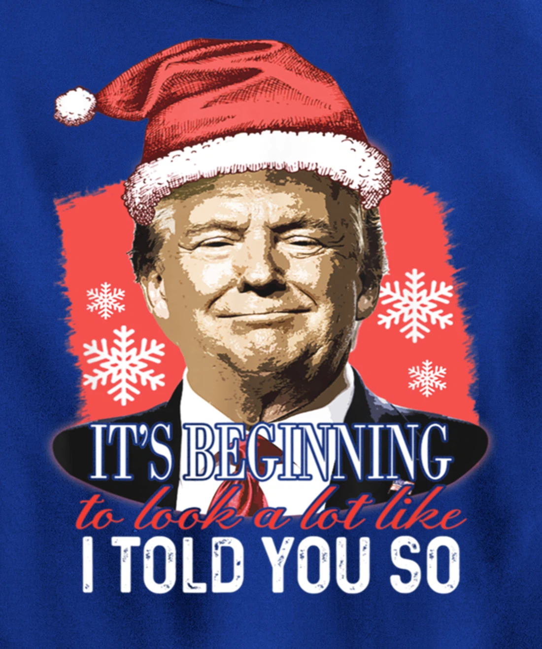 It's Beginning To Look A Lot Like I Told You So Trump Xmas Pullover Hoodie
