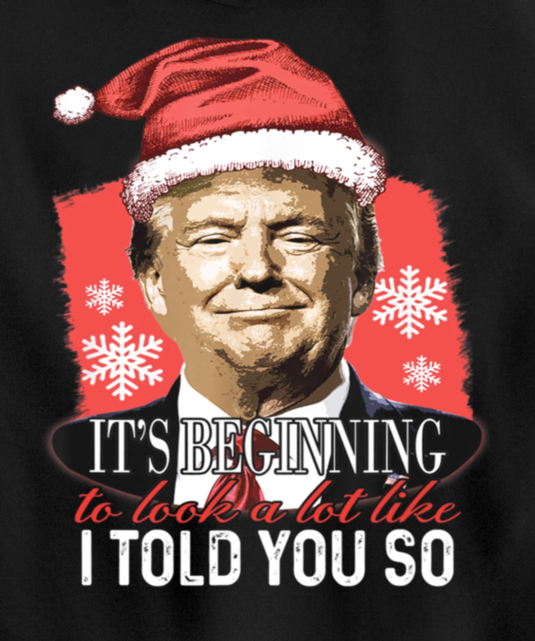 It's Beginning To Look A Lot Like I Told You So Trump Xmas Pullover Hoodie