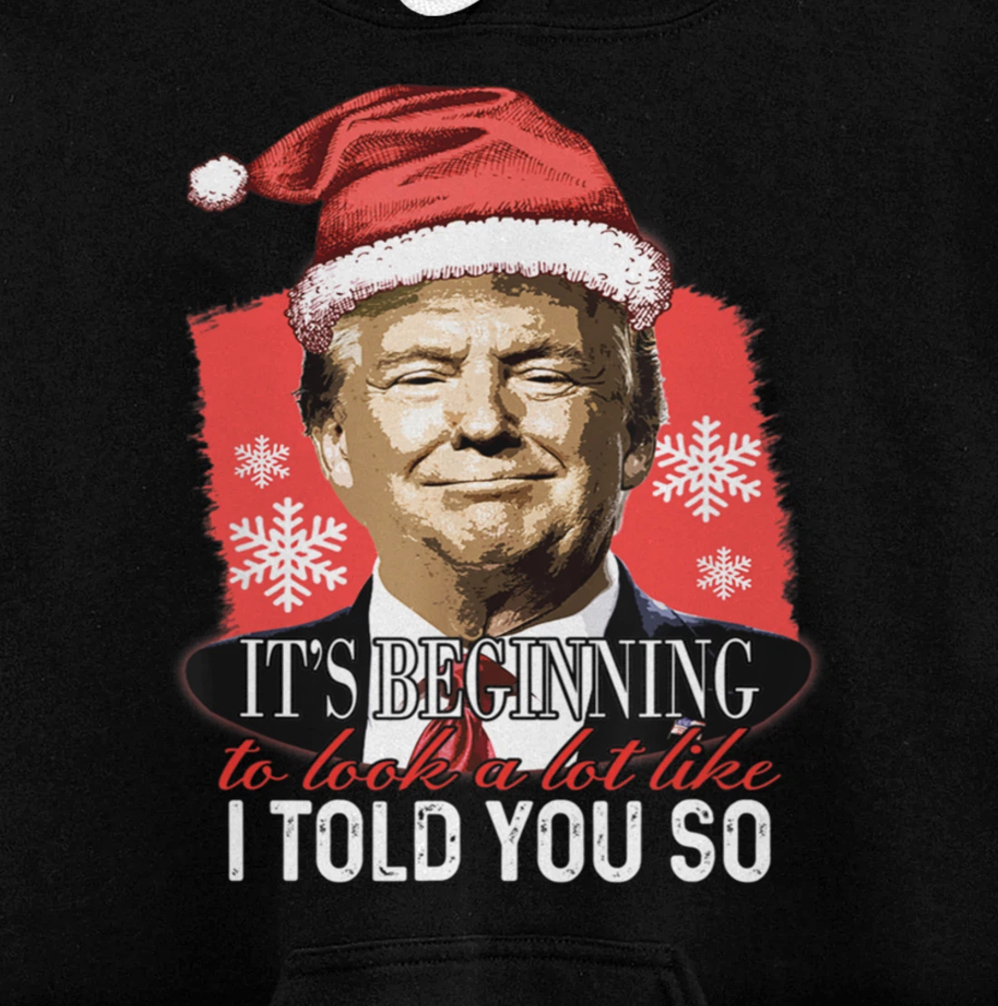 It's Beginning To Look A Lot Like I Told You So Trump Xmas Pullover Hoodie