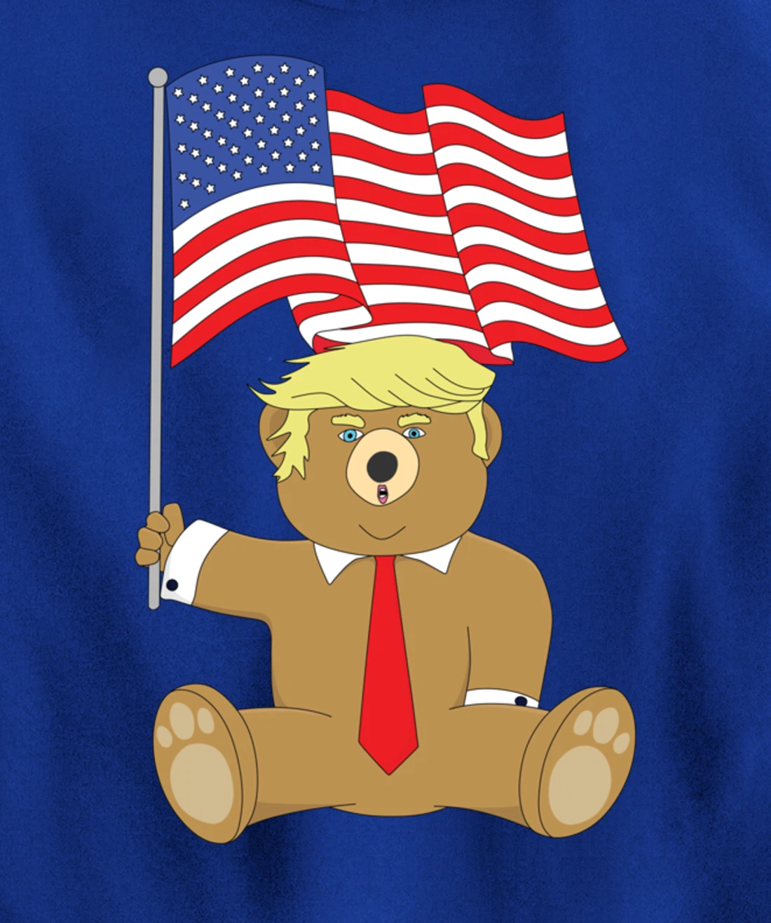 Trump Bear USA Flag Patriot Funny Red Pill Election Women Pullover Hoodie