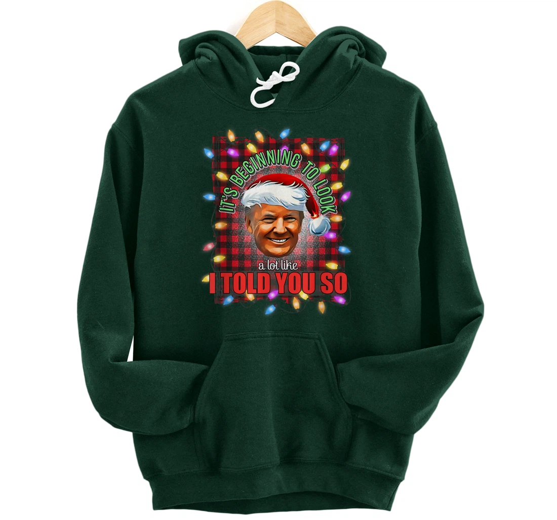 It's Beginning To Look A Lot Like I Told You So Trump Xmas Pullover Hoodie