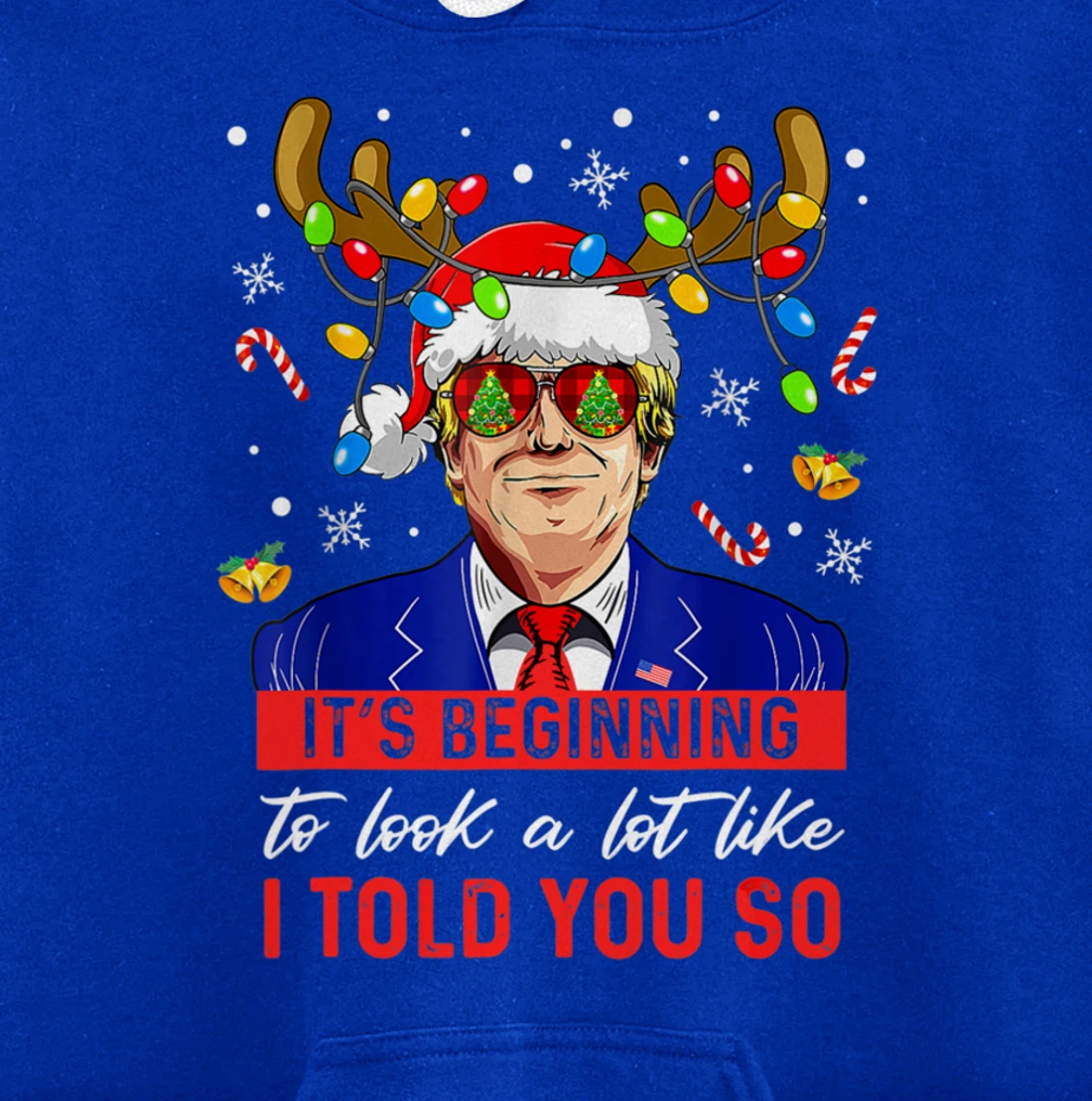 It's Beginning To Look A Lot Like I Told You So Trump Xmas Pullover Hoodie
