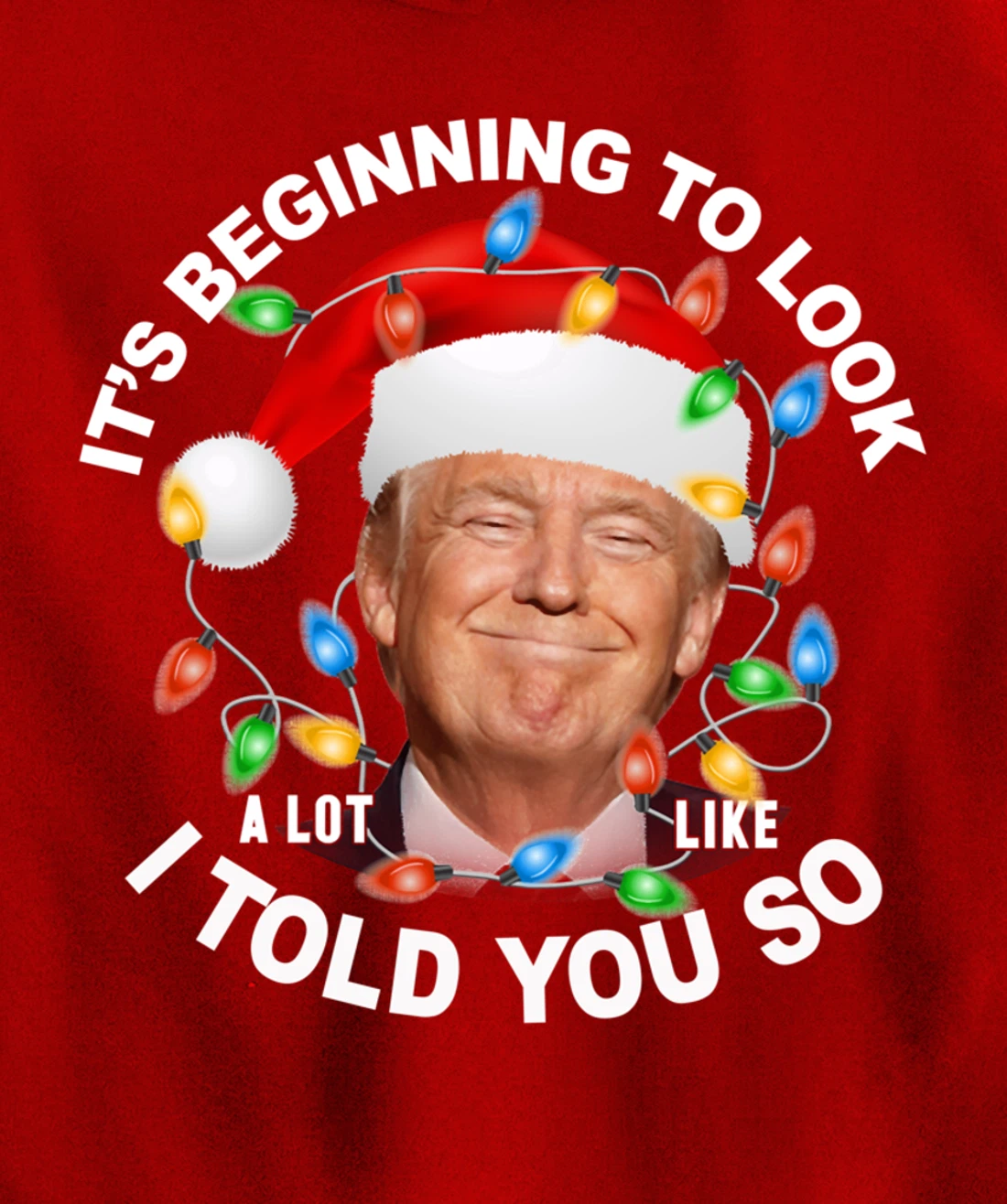 It's Beginning To Look A Lot Like I Told You So Trump Xmas Pullover Hoodie