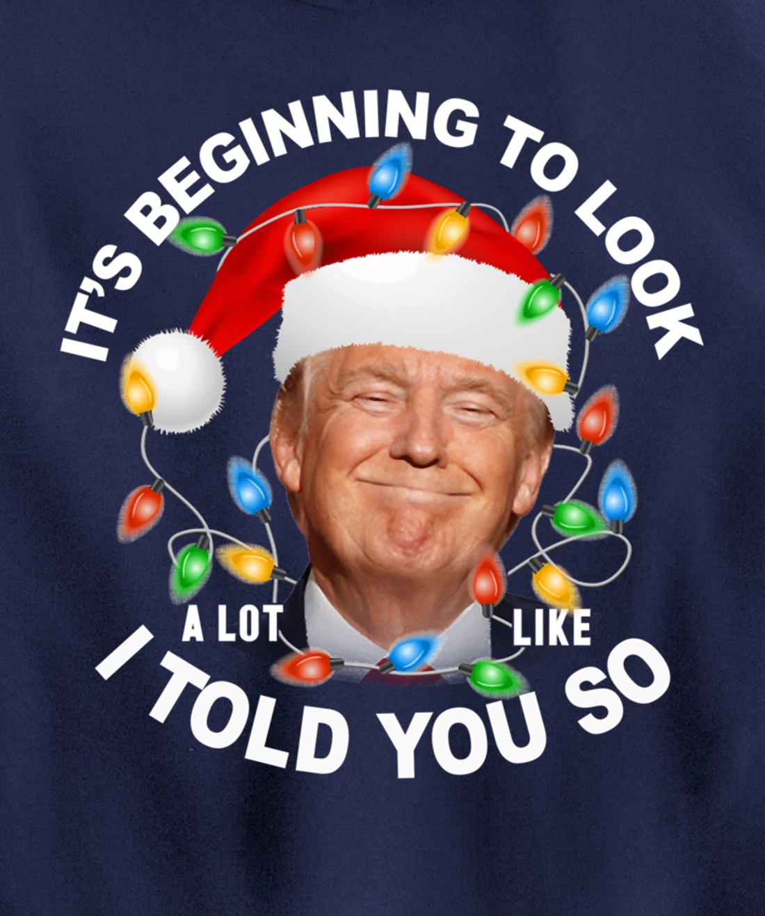 It's Beginning To Look A Lot Like I Told You So Trump Xmas Pullover Hoodie