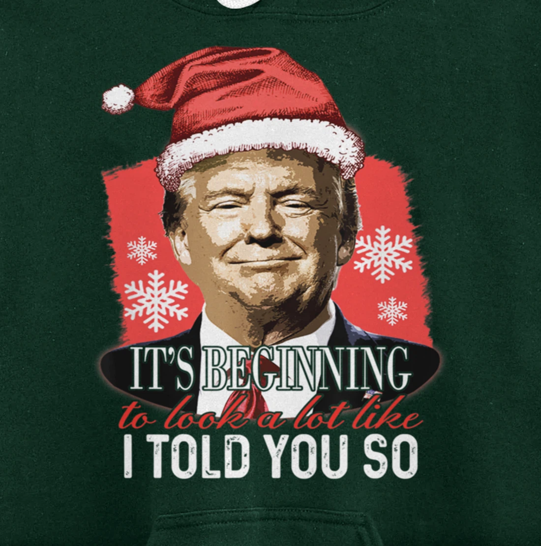 It's Beginning To Look A Lot Like I Told You So Trump Xmas Pullover Hoodie