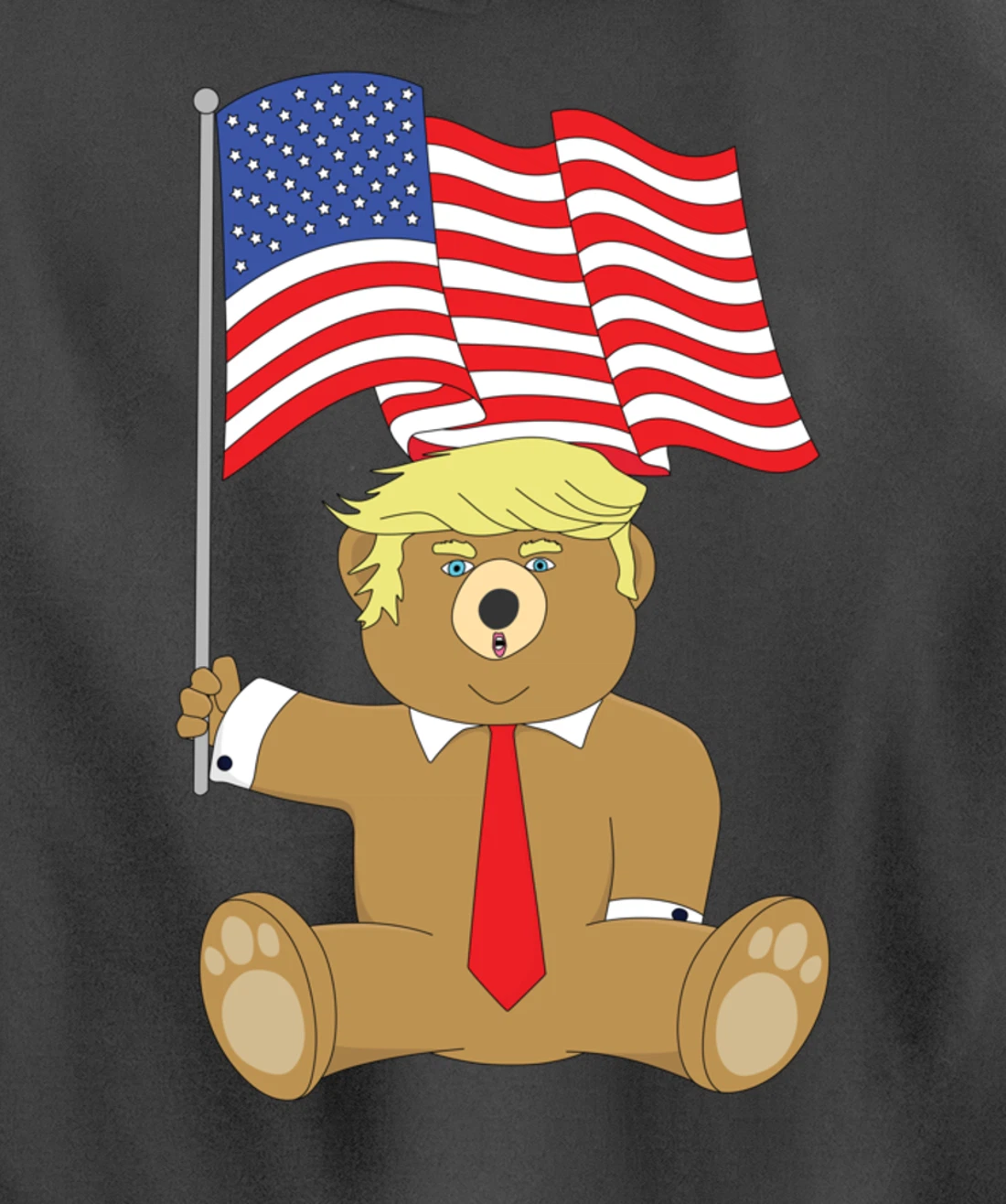 Trump Bear USA Flag Patriot Funny Red Pill Election Women Pullover Hoodie