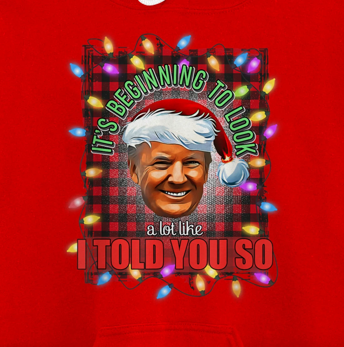 It's Beginning To Look A Lot Like I Told You So Trump Xmas Pullover Hoodie