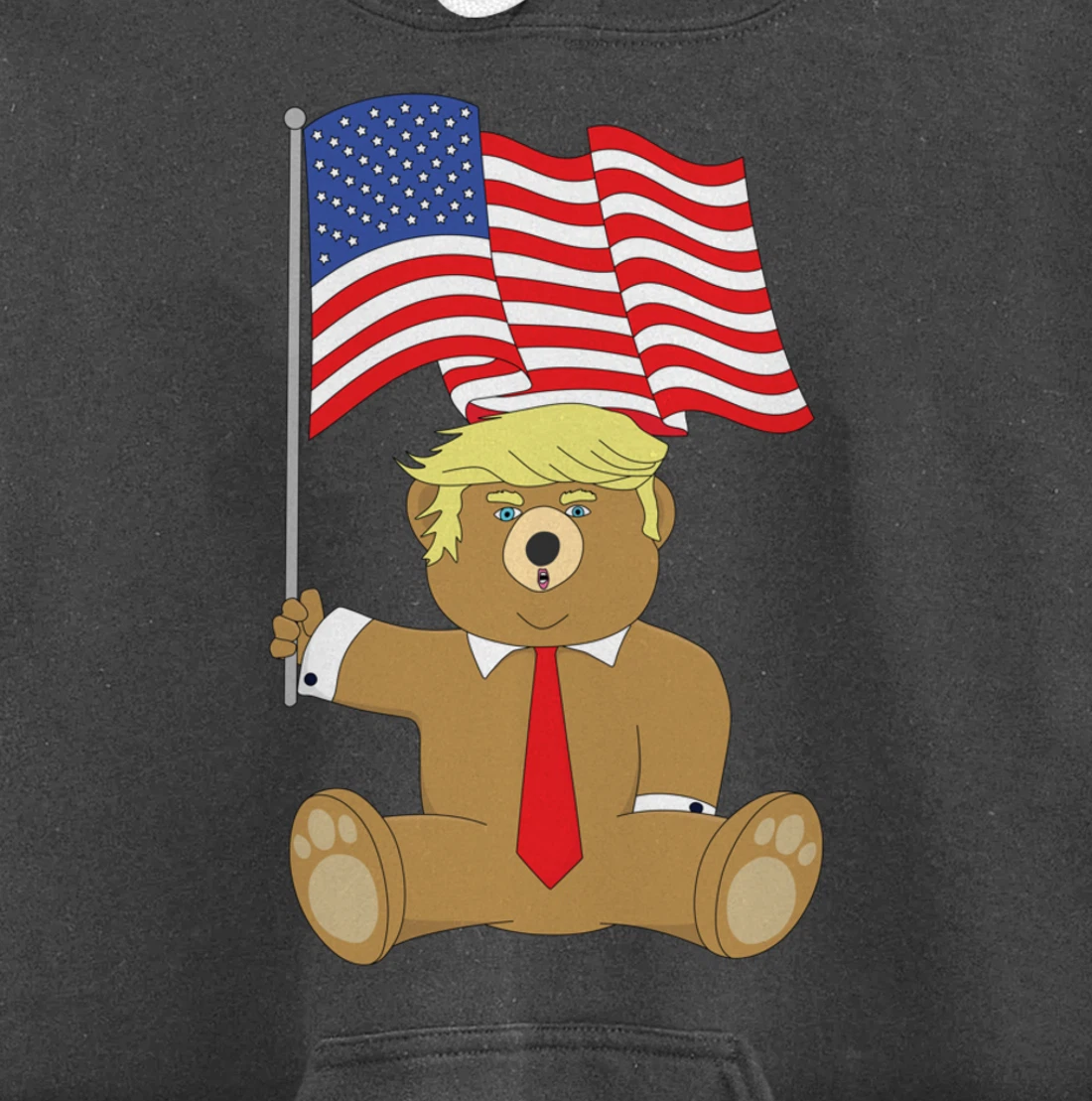 Trump Bear USA Flag Patriot Funny Red Pill Election Women Pullover Hoodie
