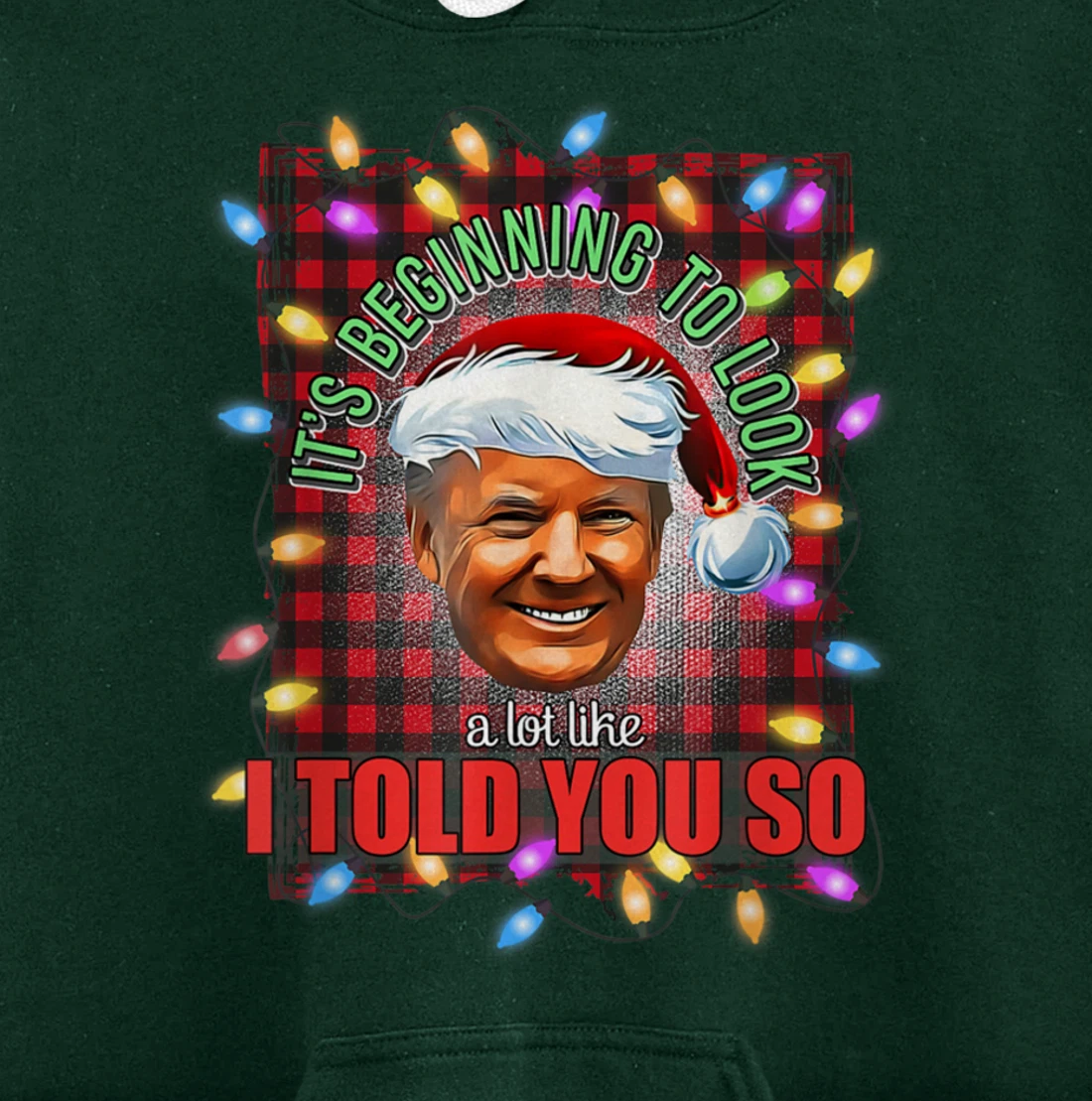 It's Beginning To Look A Lot Like I Told You So Trump Xmas Pullover Hoodie