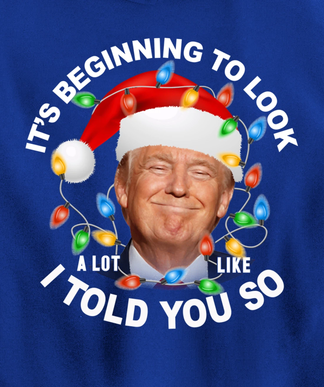 It's Beginning To Look A Lot Like I Told You So Trump Xmas Pullover Hoodie