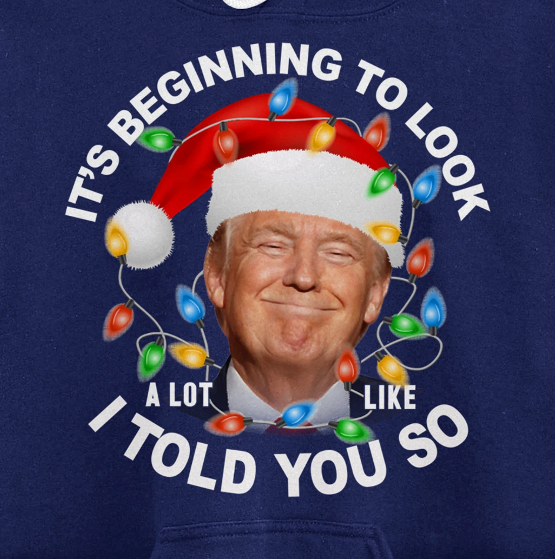 It's Beginning To Look A Lot Like I Told You So Trump Xmas Pullover Hoodie