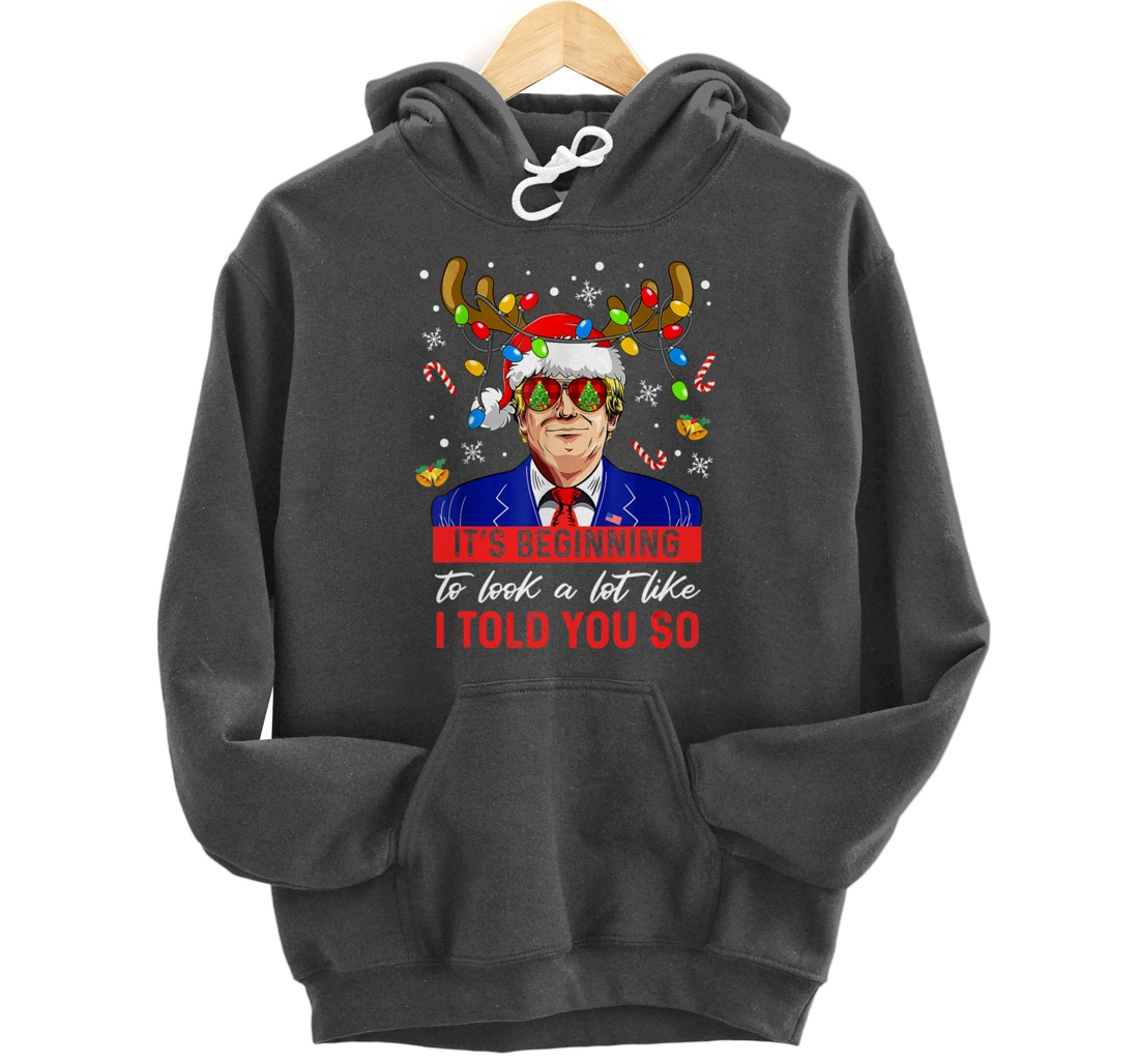 It's Beginning To Look A Lot Like I Told You So Trump Xmas Pullover Hoodie