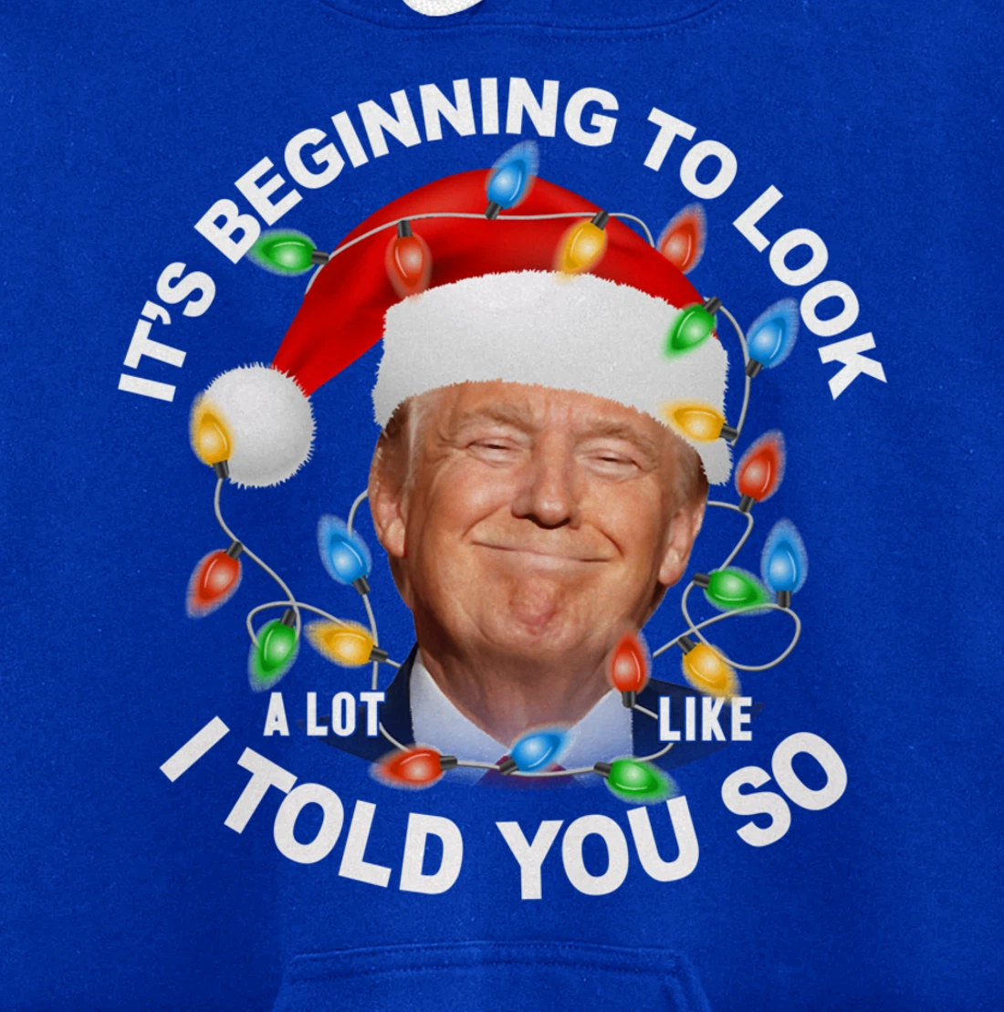It's Beginning To Look A Lot Like I Told You So Trump Xmas Pullover Hoodie