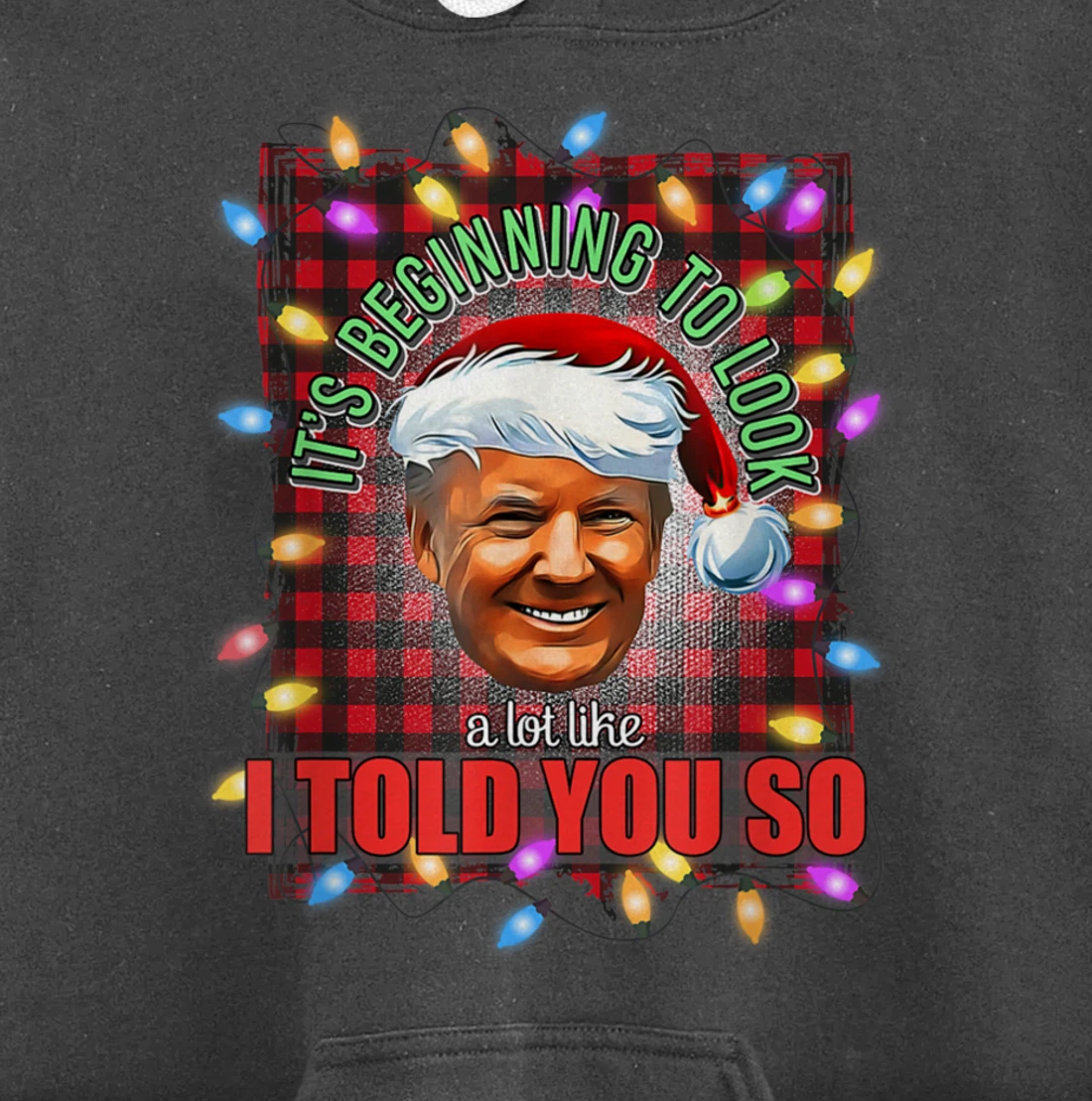 It's Beginning To Look A Lot Like I Told You So Trump Xmas Pullover Hoodie