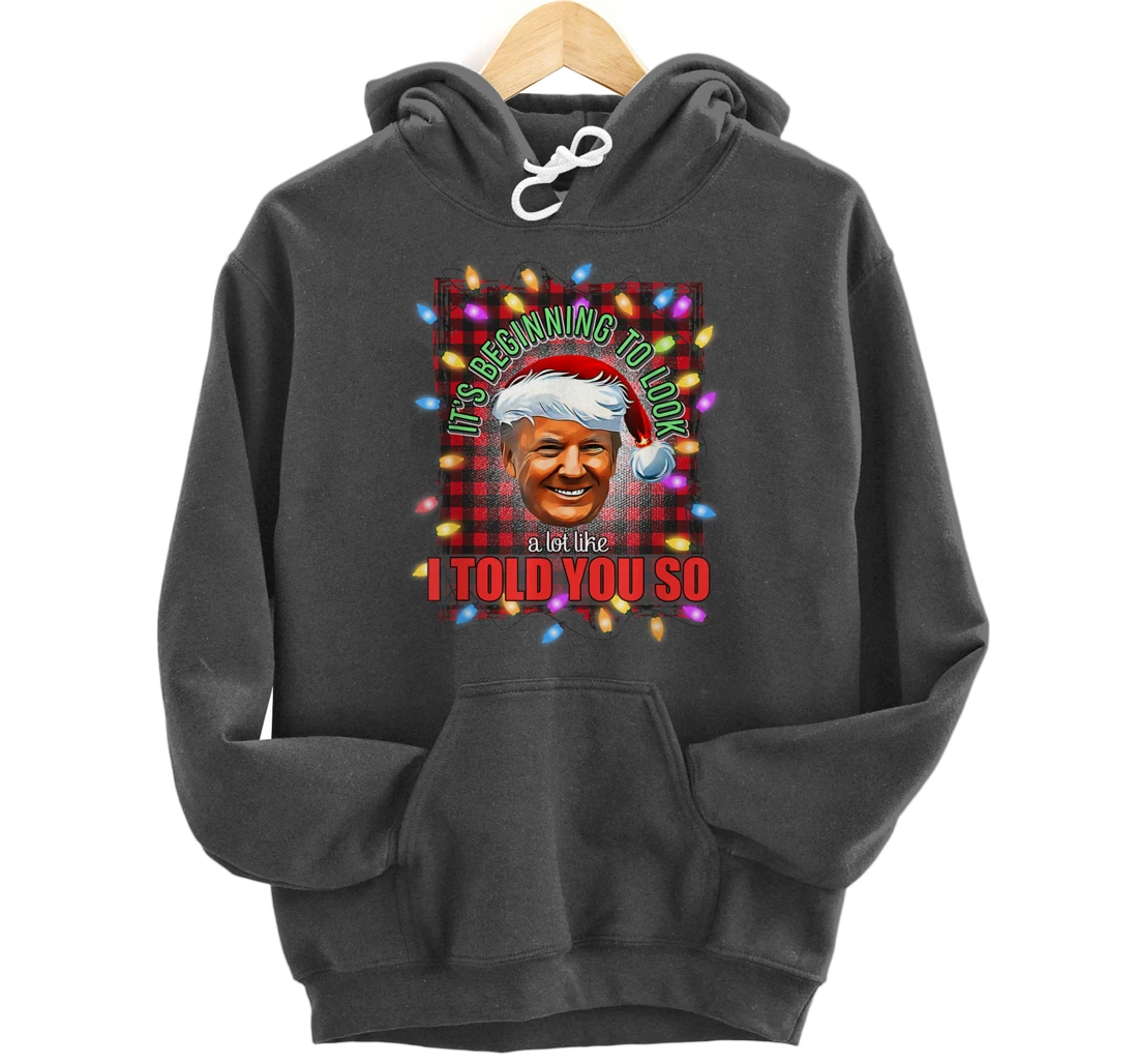 It's Beginning To Look A Lot Like I Told You So Trump Xmas Pullover Hoodie