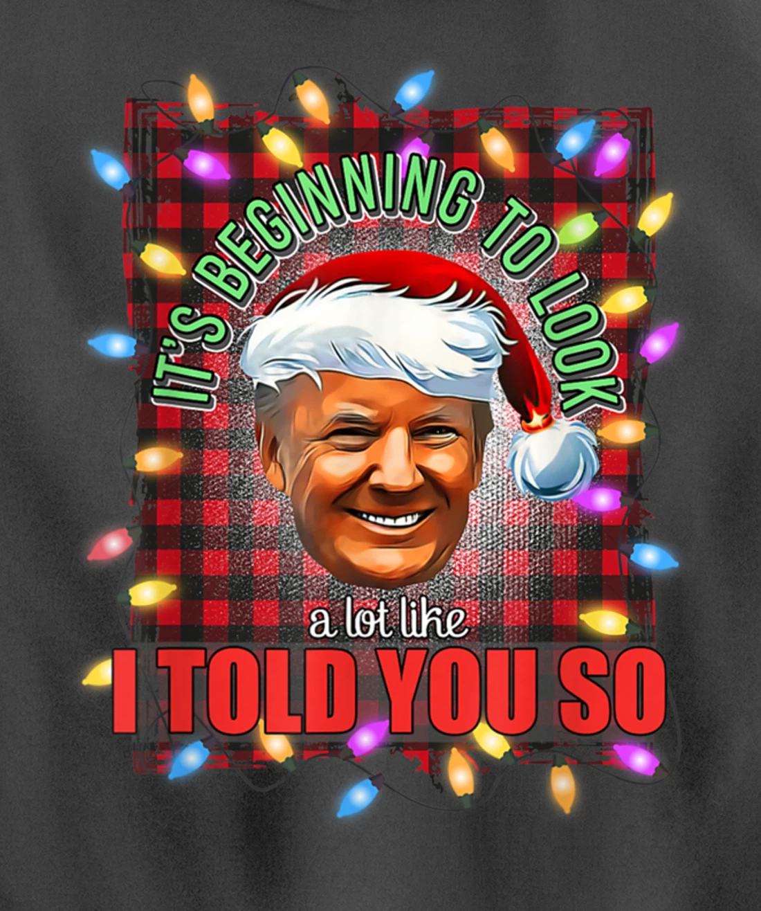 It's Beginning To Look A Lot Like I Told You So Trump Xmas Pullover Hoodie