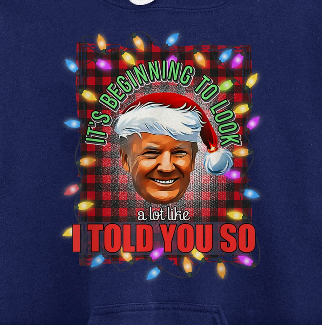 It's Beginning To Look A Lot Like I Told You So Trump Xmas Pullover Hoodie