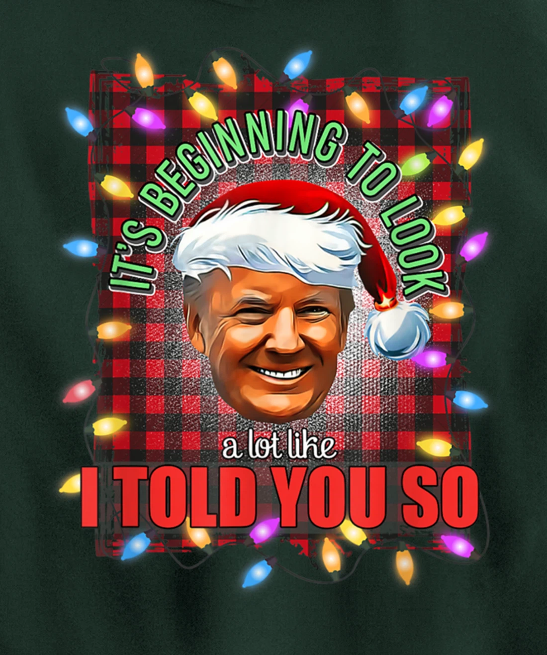 It's Beginning To Look A Lot Like I Told You So Trump Xmas Pullover Hoodie